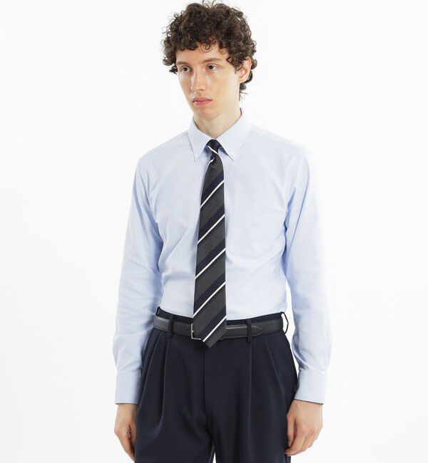 MACKINTOSH PHILOSOPHY「【TROTTER with MOONRAKERS(R)】 トロッターボタンダウンシャツ 「カミフ(R)2.0」オックス」|シャツ・ブラウス|ブルー