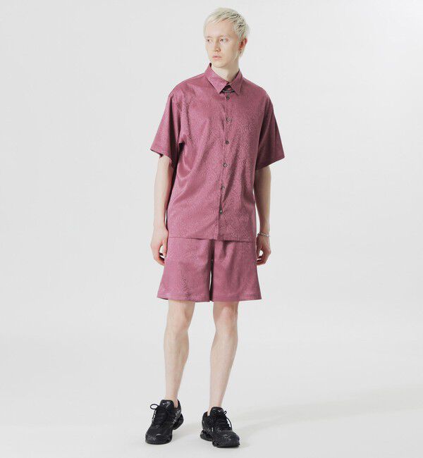  「サテンジャガードショートスリーブシャツ」|シャツ・ブラウス|