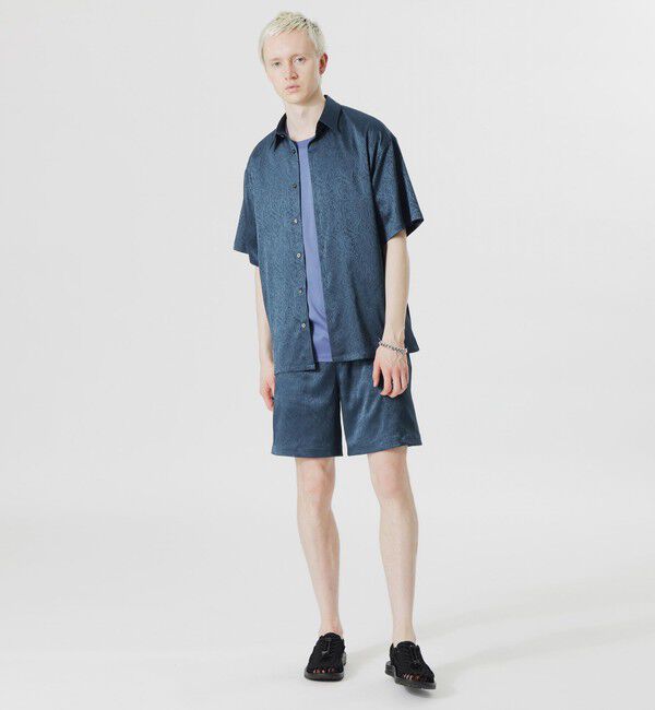  「サテンジャガードショートスリーブシャツ」|シャツ・ブラウス|