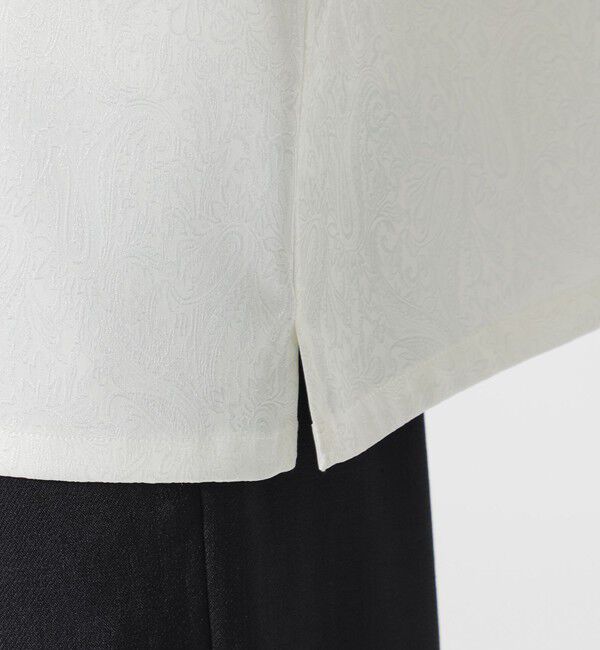  「サテンジャガードショートスリーブシャツ」|シャツ・ブラウス|