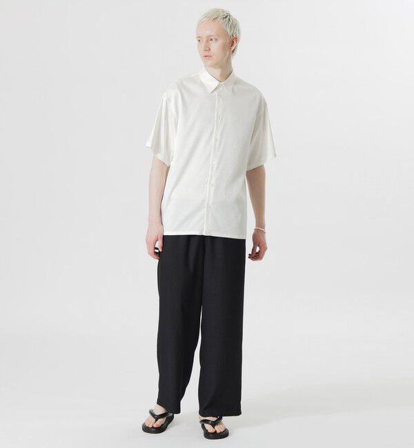  「サテンジャガードショートスリーブシャツ」|シャツ・ブラウス|