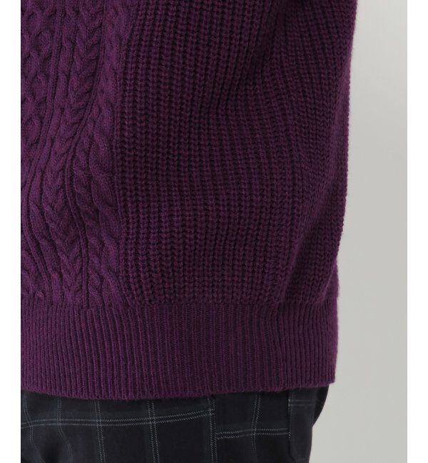 ikka「アラン柄ケーブルECOニット 2」|プルオーバー|