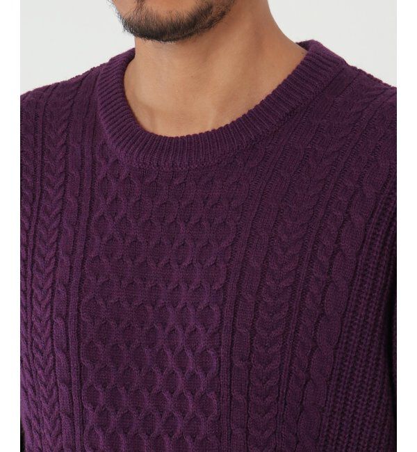 ikka「アラン柄ケーブルECOニット 2」|プルオーバー|