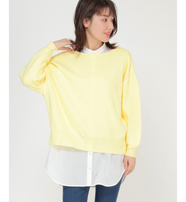 ikka「ニットプルオーバーシャツチュニックアンサンブル」|ニット・セーター|