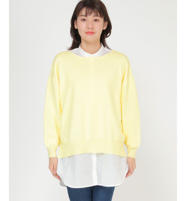 ikka「ニットプルオーバーシャツチュニックアンサンブル」|ニット・セーター|