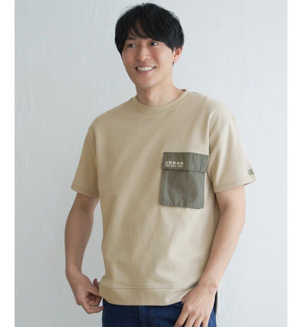 ikka「URBAN NATURE LIFE フラップポケットTシャツ」|Tシャツ・カットソー|ベージュ