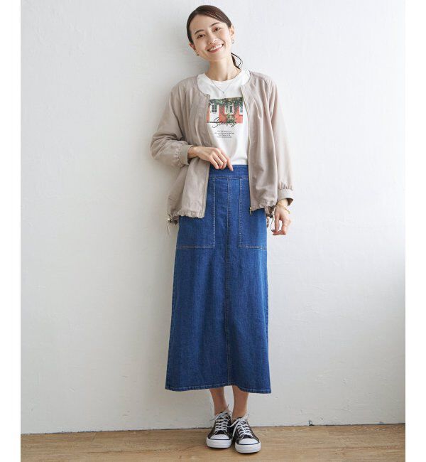 ikka「ライトブルゾン」|ブルゾン・スタジャン|