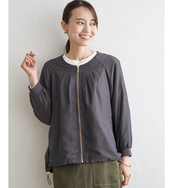 ikka「ライトブルゾン」|ブルゾン・スタジャン|