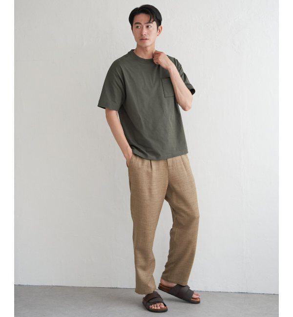 ikka「ストライプMIXポケットTシャツ」|Tシャツ・カットソー|