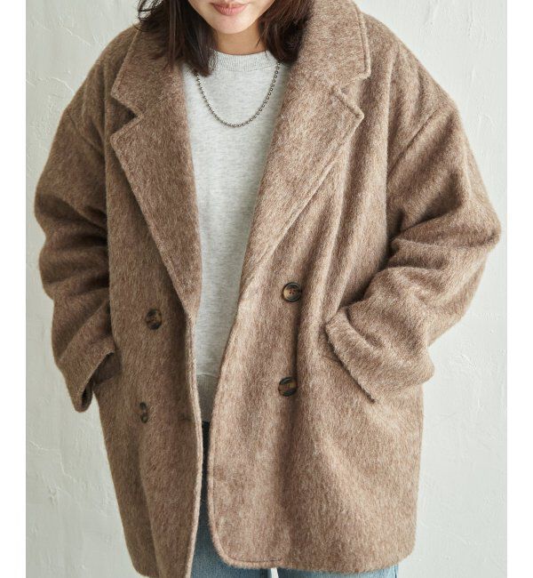 VENCE share style「シャギーテーラージャケット」|テーラードジャケット|ブラウン