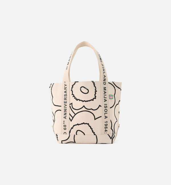 Marimekko「Carrier Mini Piirto Unikko 60th トートバッグ」|トートバッグ|コットン&times;ブラック