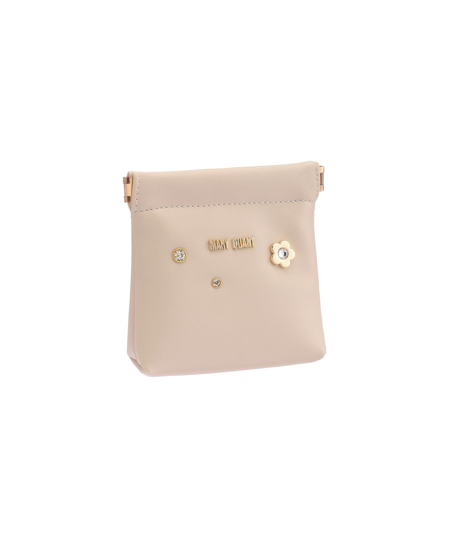 MARY QUANT「メタルビジュー バネクチポーチ」|ポーチ|