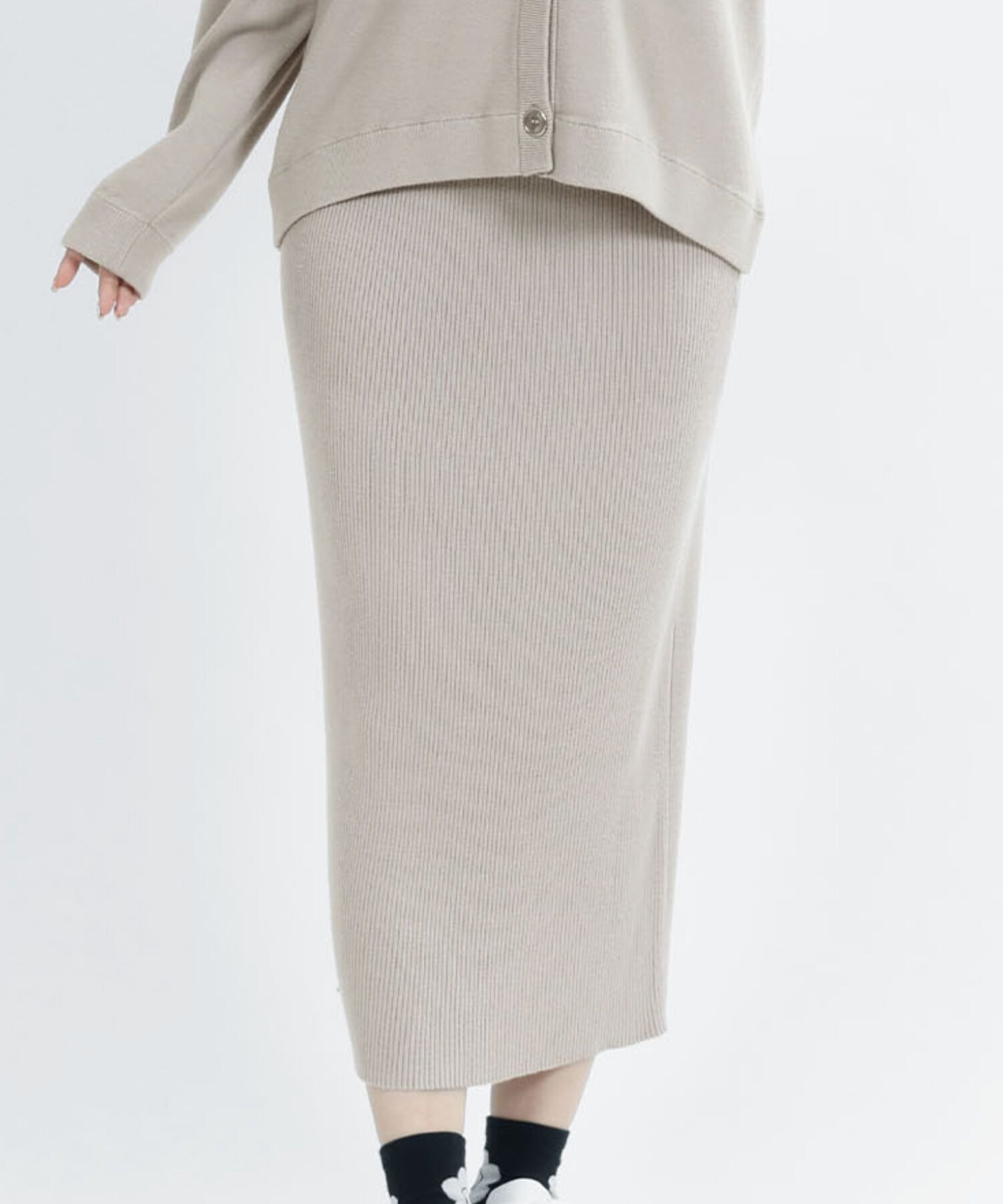 MARY QUANT「リラックスニット スカート」|スカート|グレージュ