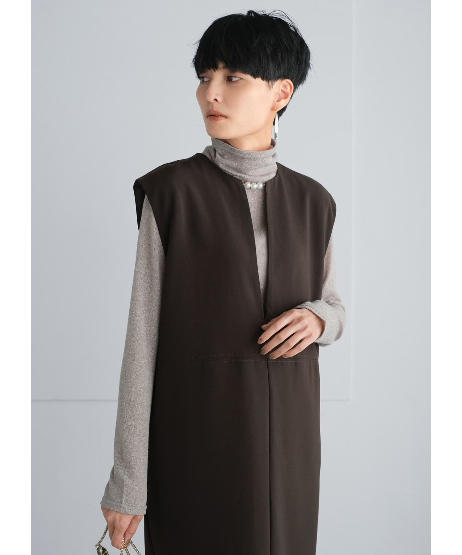 STYLE DELI「パールポイントジャンパースカート」|ジャンパースカート|