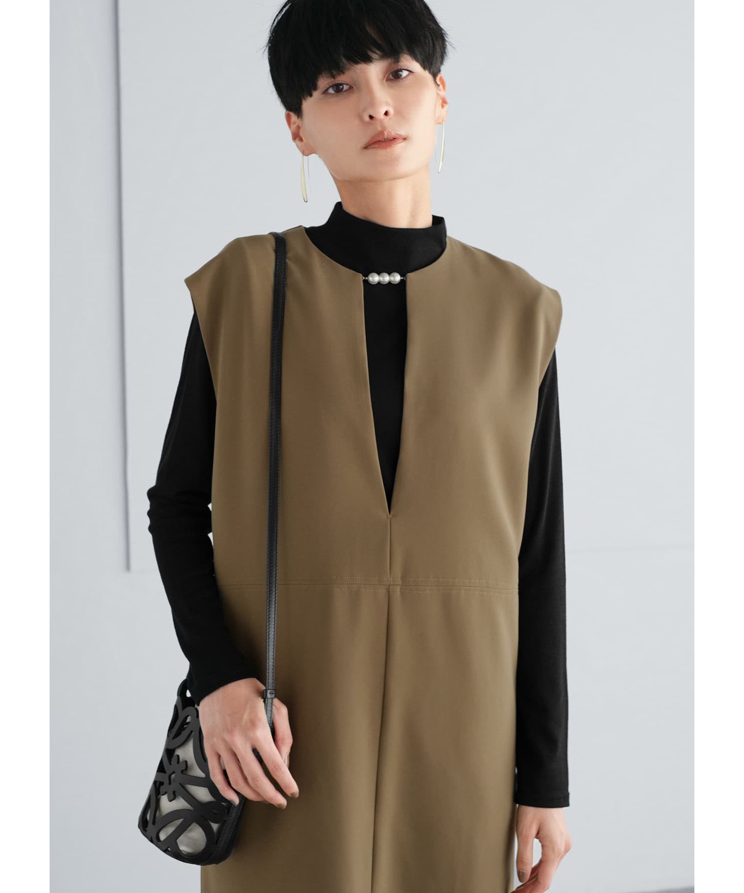 STYLE DELI「パールポイントジャンパースカート」|ジャンパースカート|