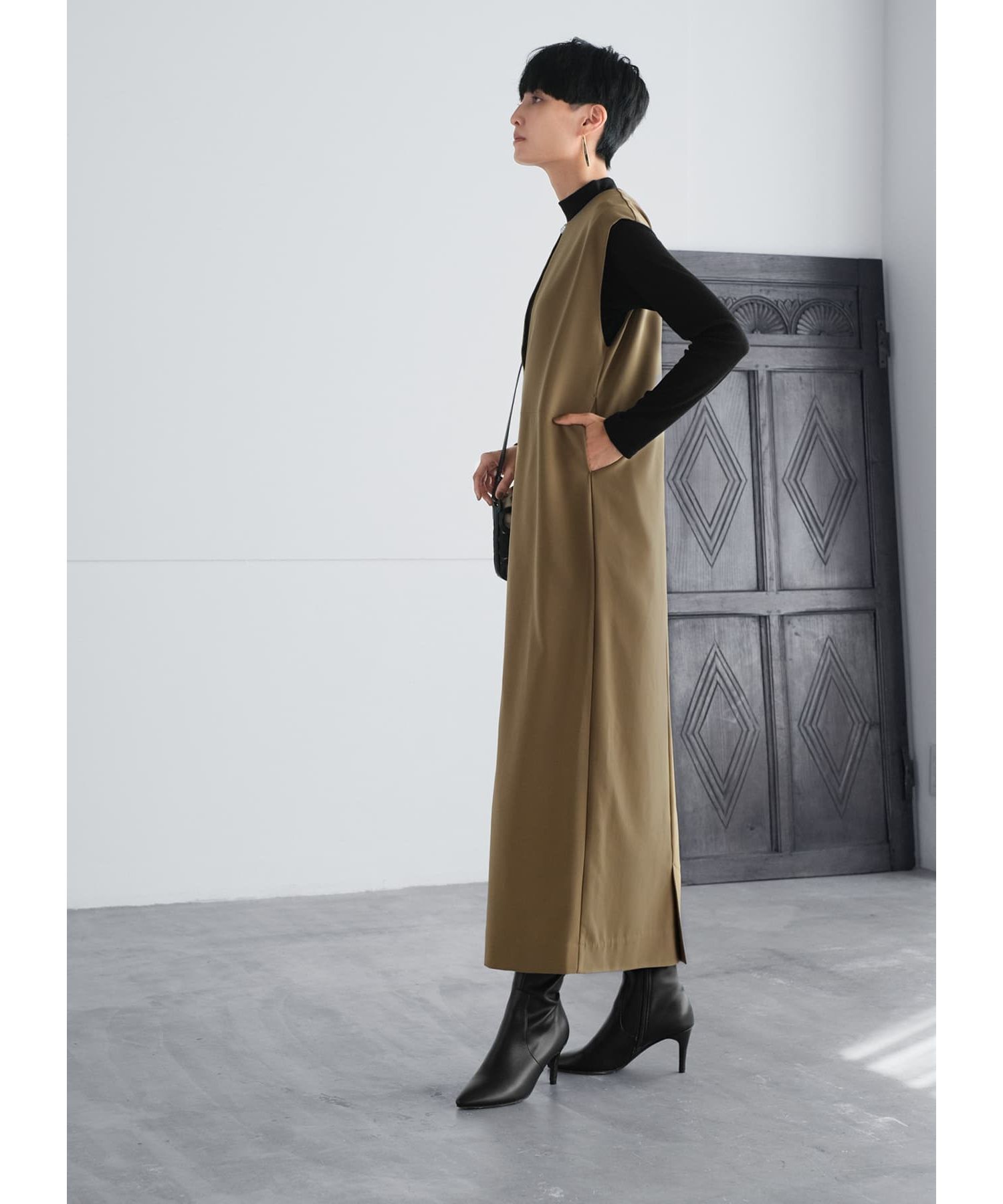 STYLE DELI「パールポイントジャンパースカート」|ジャンパースカート|