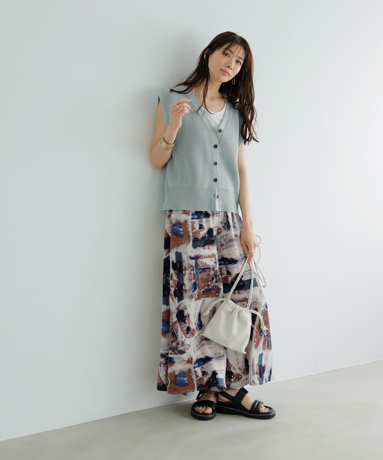 STYLE DELI「片畦編みサマーニットベスト」|ベスト・ジレ|