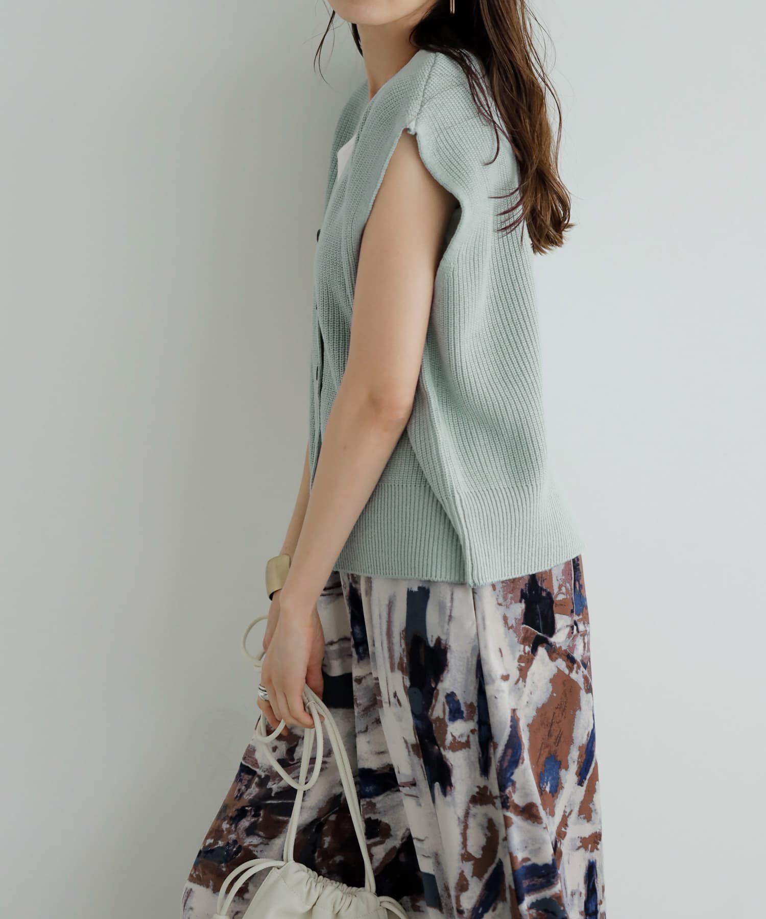 STYLE DELI「片畦編みサマーニットベスト」|ベスト・ジレ|