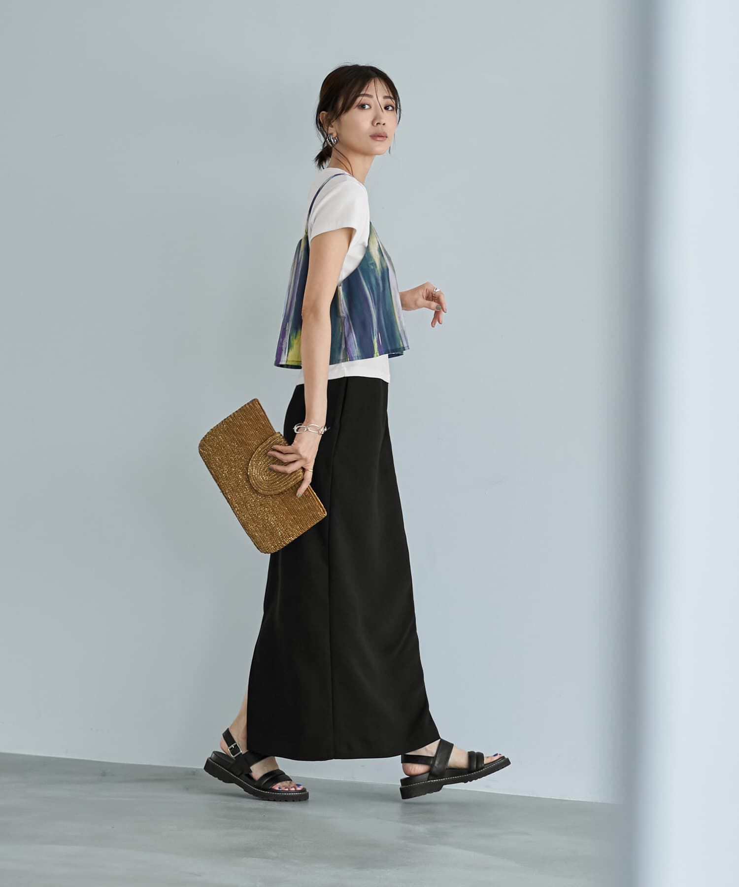 STYLE DELI「伸縮するマキシ丈ナロースカート」|スカート|