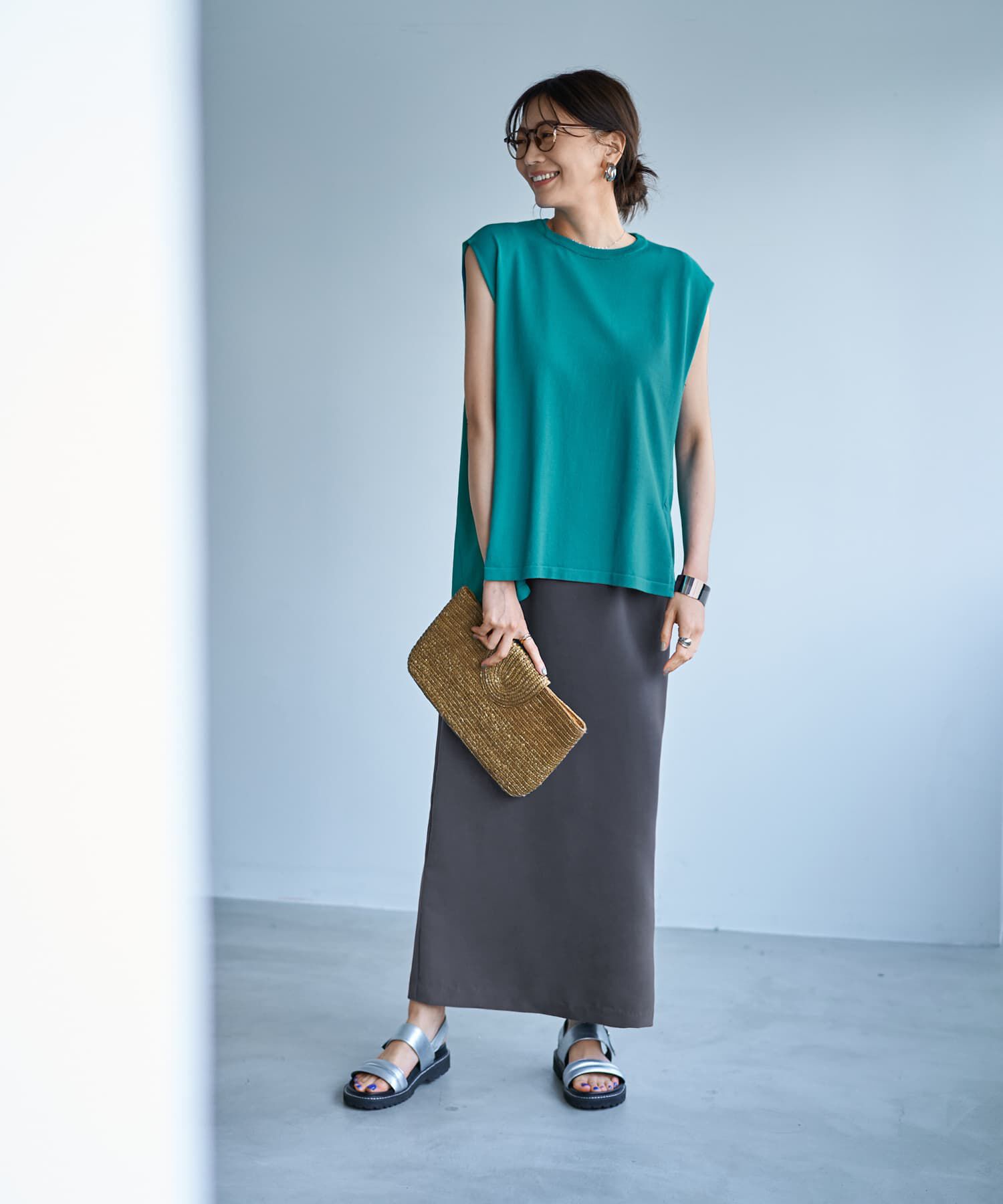 STYLE DELI「伸縮するマキシ丈ナロースカート」|スカート|