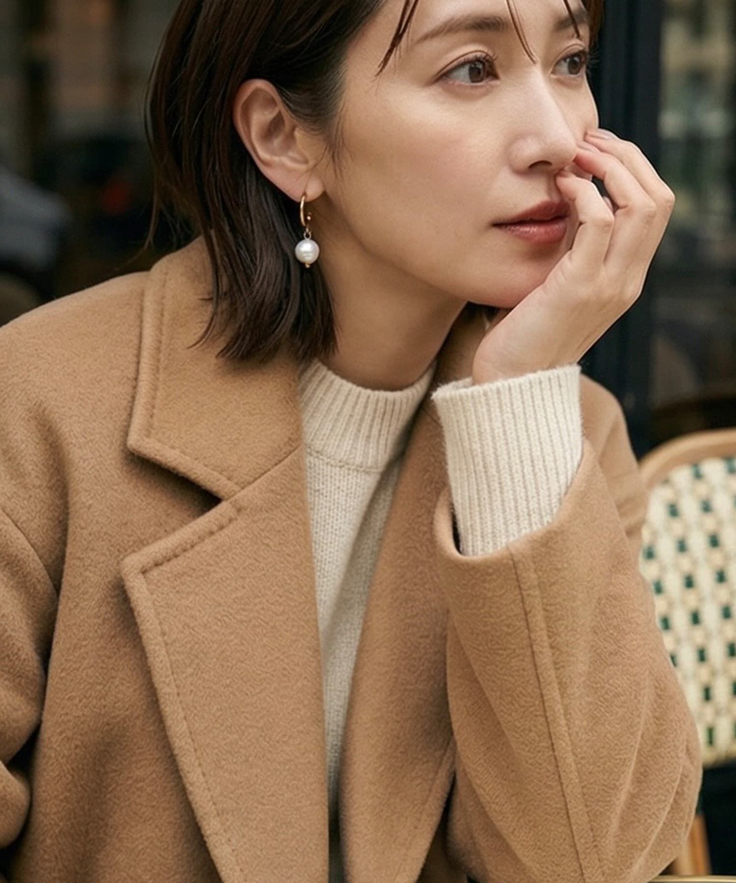 STYLE DELI「【DELI by】パールドロップミニフープピアス」|ピアス|