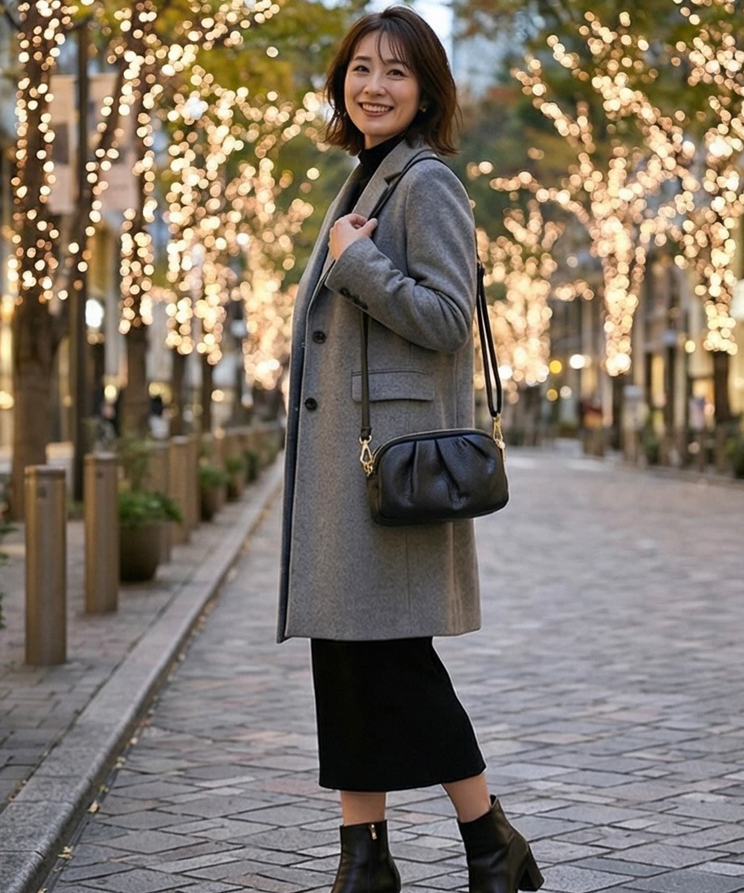 STYLE DELI「【DELI by】ギャザーソフトリアルレザーショルダーバッグ」|ショルダー・メッセンジャー|