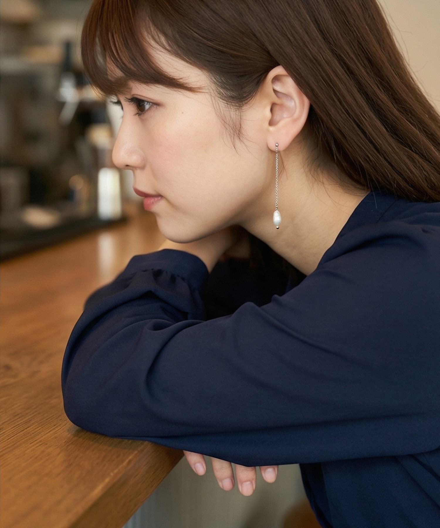 STYLE DELI「【DELI by】淡水パールロングチェーンピアス」|ピアス|