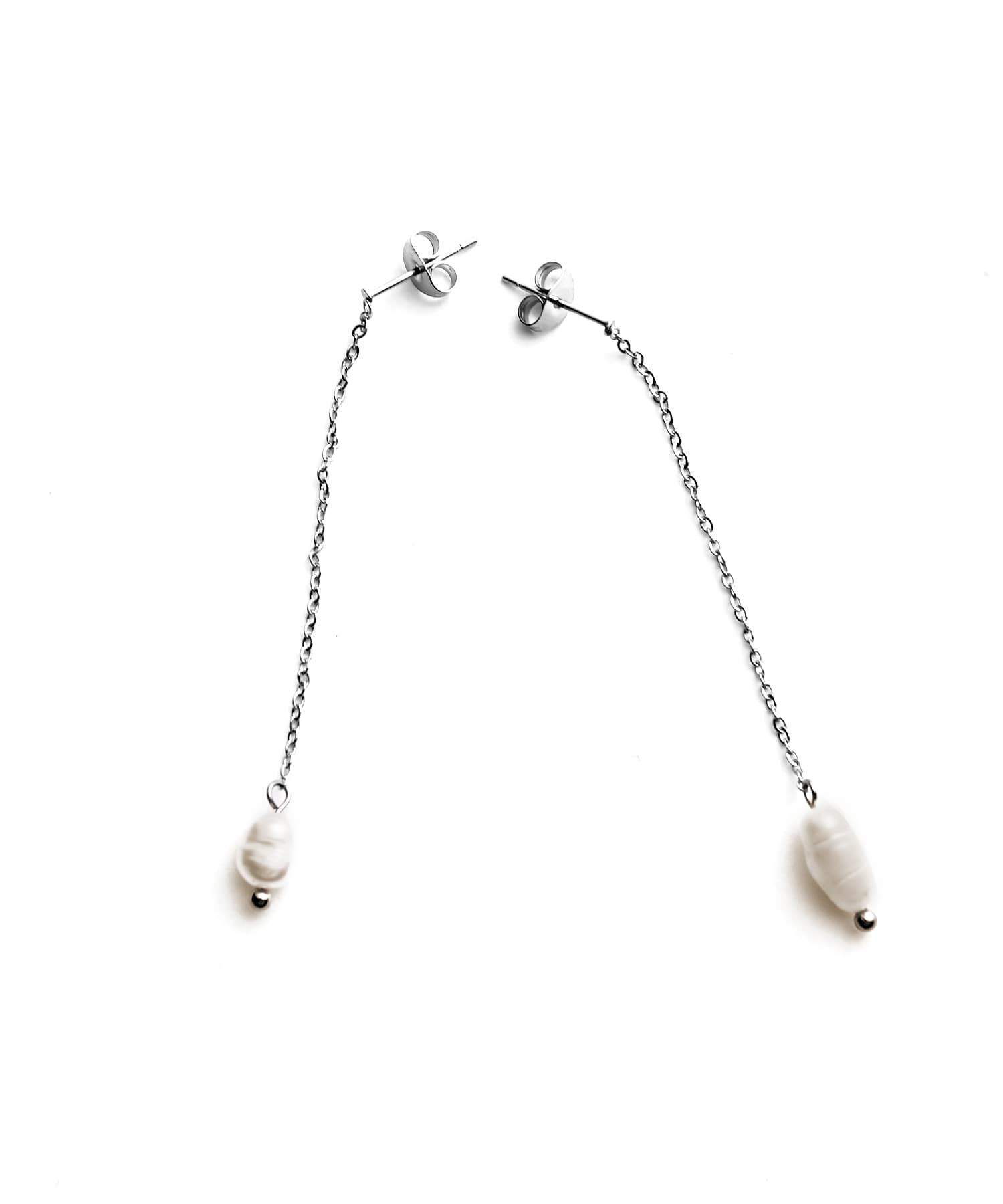 STYLE DELI「【DELI by】淡水パールロングチェーンピアス」|ピアス|