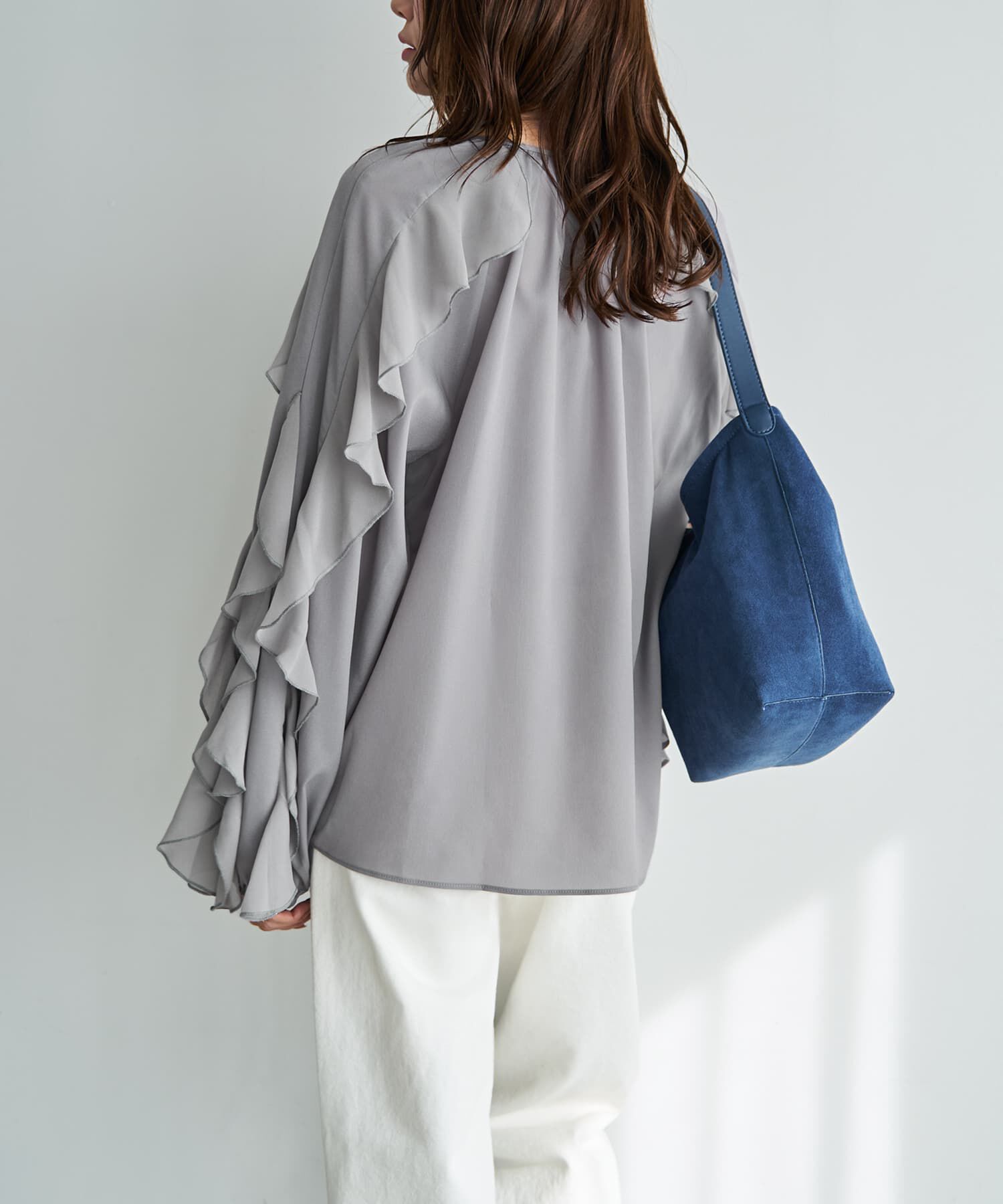 STYLE DELI「【LUXE】ドレープフリルブラウス」|シャツ・ブラウス|