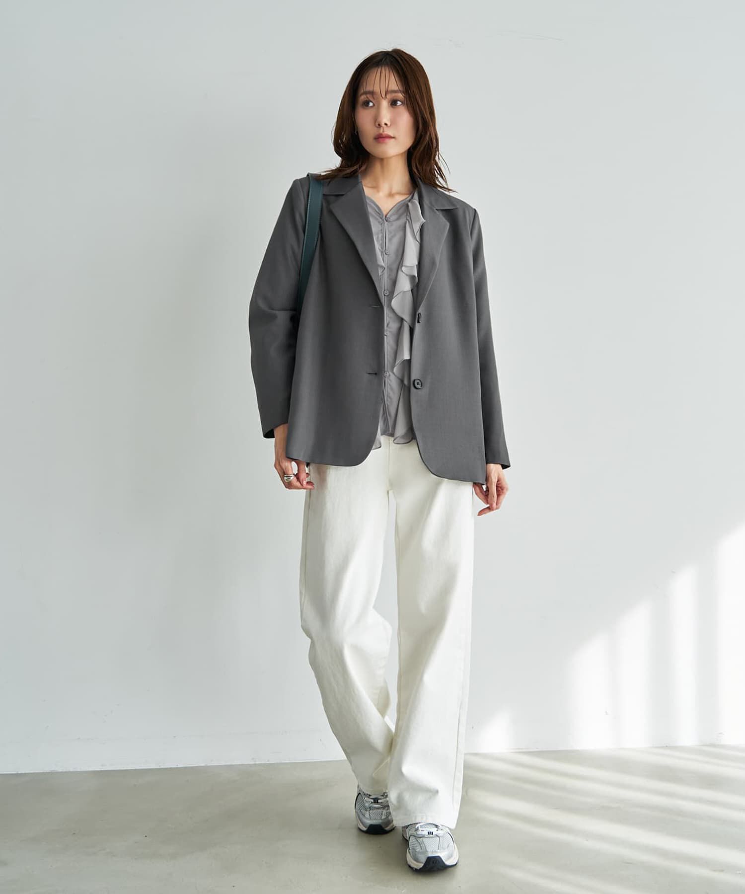 STYLE DELI「【LUXE】ドレープフリルブラウス」|シャツ・ブラウス|