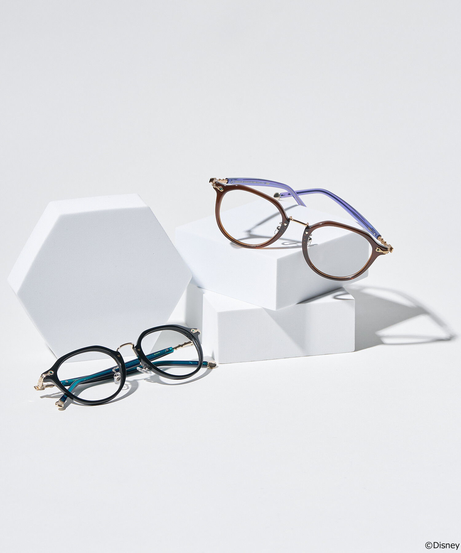  「ボストン型 メガネ｜Disney Collection created by Zoff "PRINCESS"『Jasmine』 ジャスミン」|メガネ|ブラウン