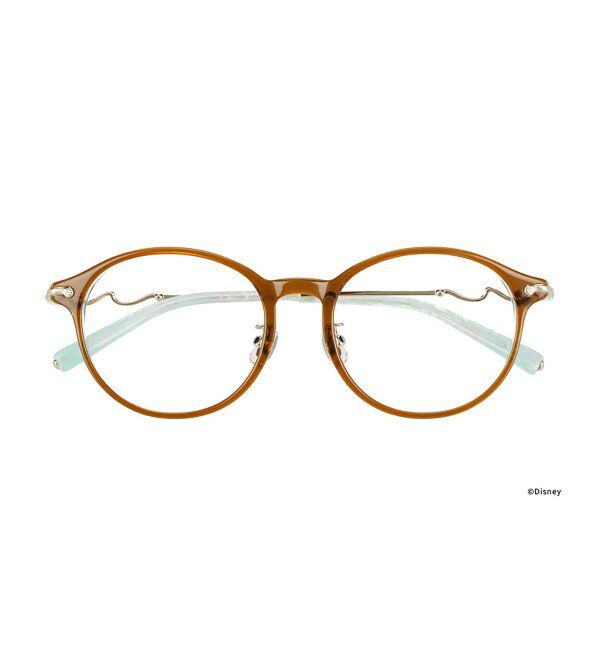  「ボストン型 メガネ Disney PRINCESS アリエル (ドレスアップライン) ディズニープリンセス レンズ交換券付」|メガネ|