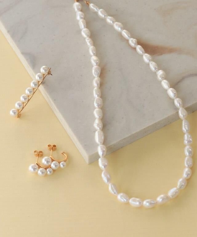  「beau temps K14GF 淡水パール バロックショート ネックレス」|ネックレス|