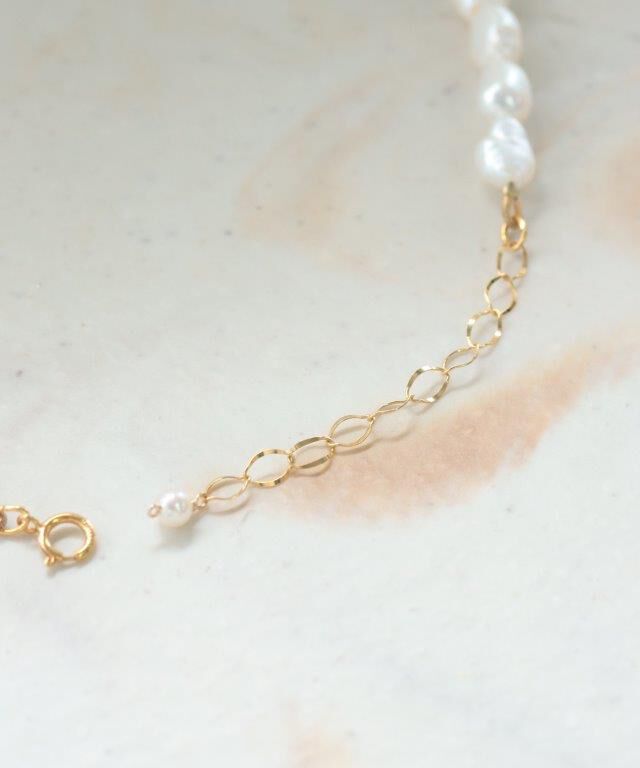  「beau temps K14GF 淡水パール バロックショート ネックレス」|ネックレス|