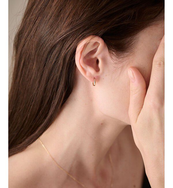 ete「K10YG フープ ピアス」|ピアス|