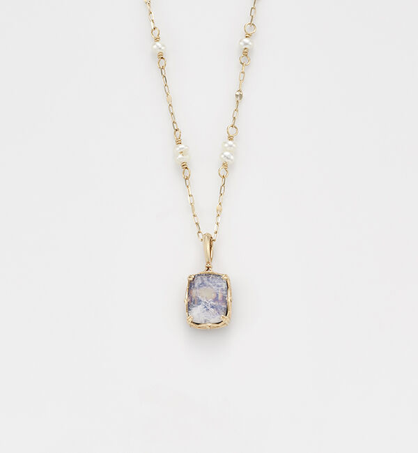 agete「K10パールネックレス」|ネックレス|