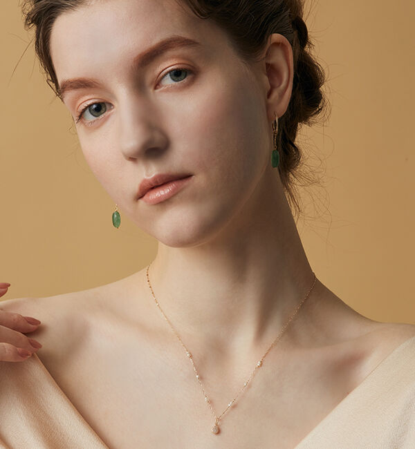 agete「K10パールネックレス」|ネックレス|