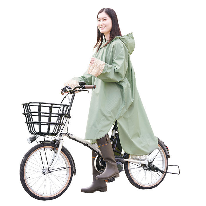 BACKYARD FAMILY「レインコート 自転車 レディース 通販 レインポンチョ リュック対応 通学 通勤 ポンチョ」|レインコート|
