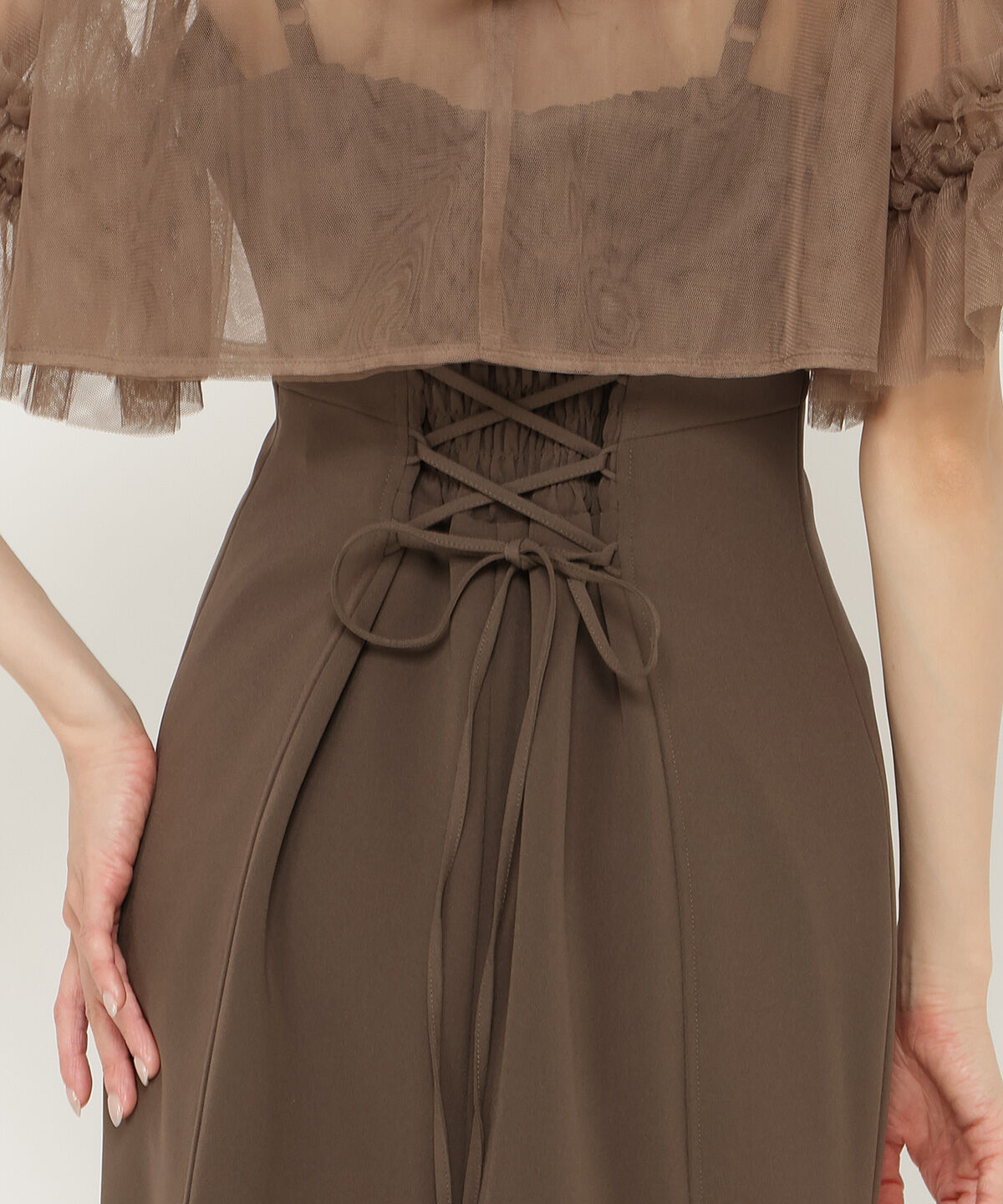 アンドクチュール「チュールフリルマーメイドドレス」|ドレス|