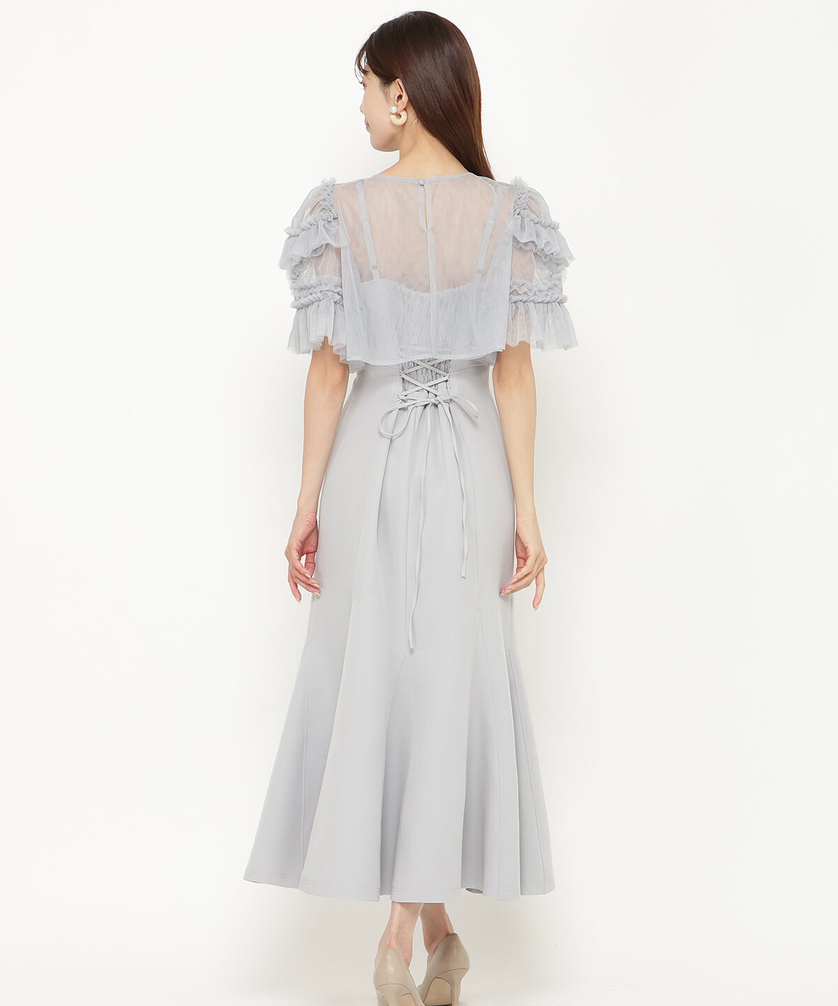 アンドクチュール「チュールフリルマーメイドドレス」|ドレス|