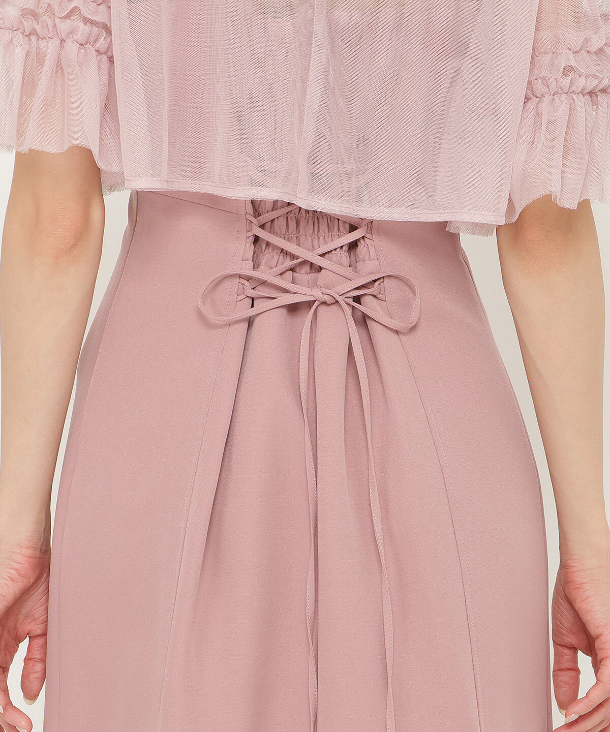 アンドクチュール「チュールフリルマーメイドドレス」|ドレス|