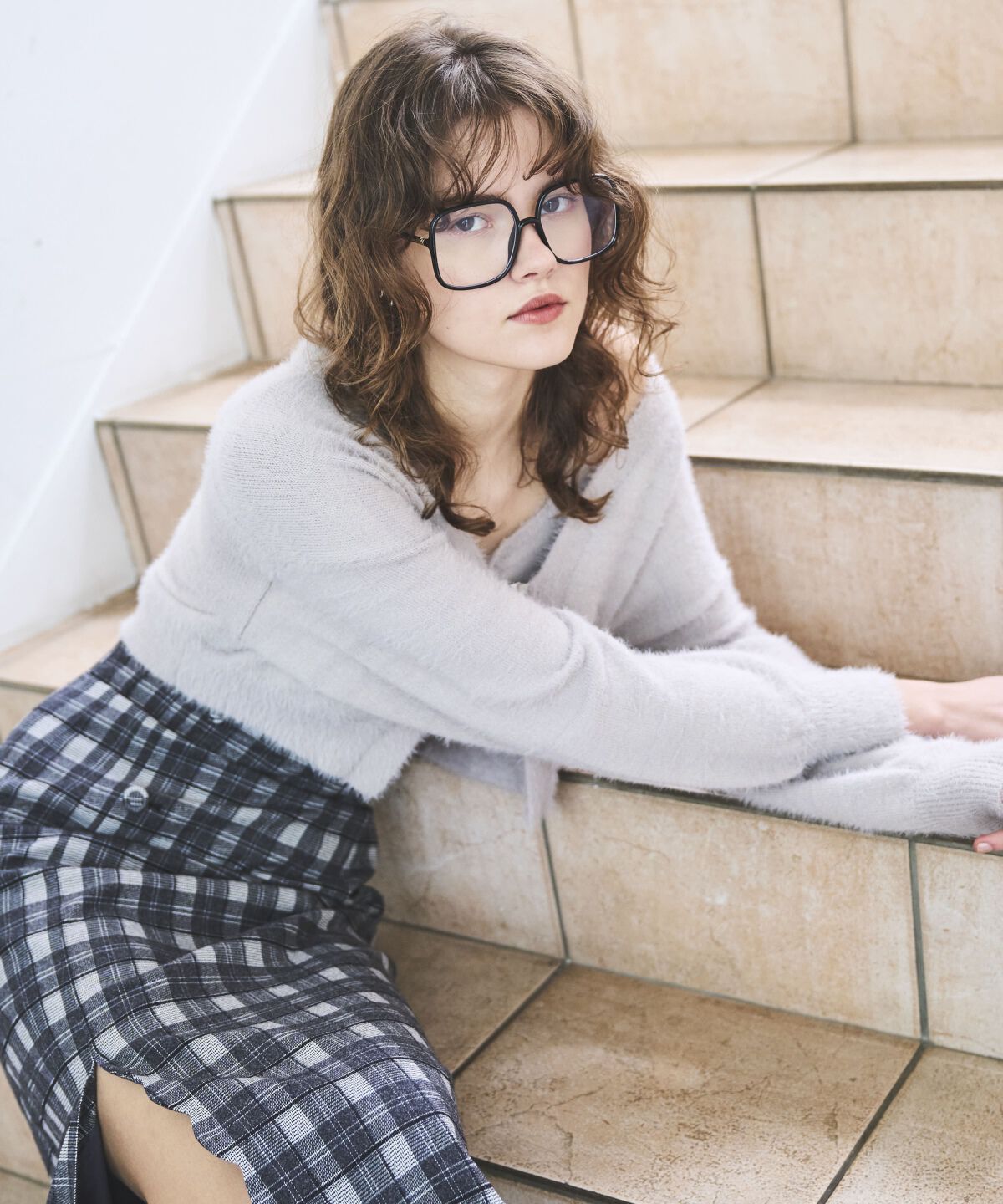 アンドクチュール「シャギーボレロアンサンブルニット」|カーディガン|