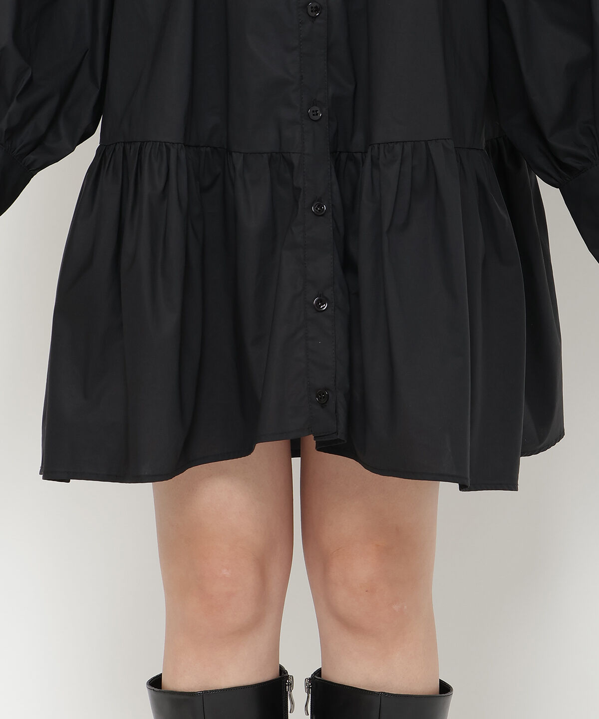 REDYAZEL「シャツボリュームミニワンピース」|ワンピース|