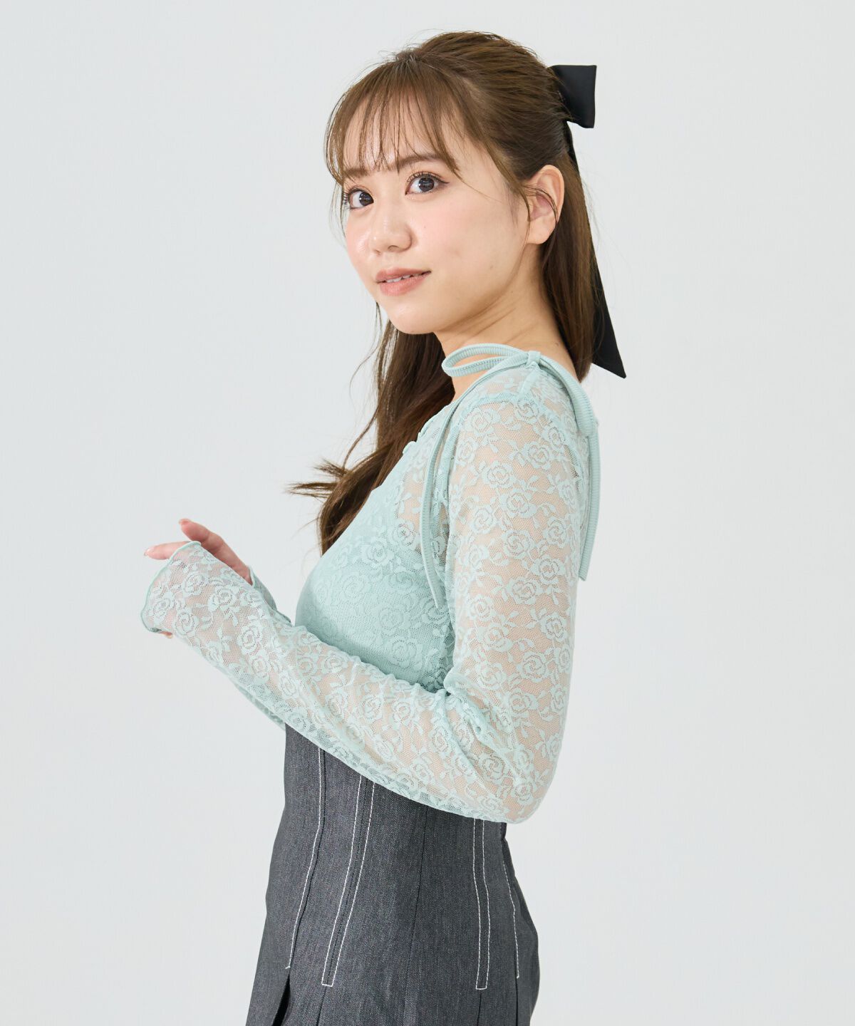 REDYAZEL「レーストップス＆リボンショルダーキャミソールセット」|Tシャツ・カットソー|