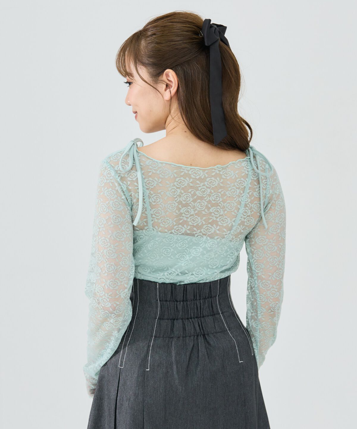 REDYAZEL「レーストップス＆リボンショルダーキャミソールセット」|Tシャツ・カットソー|