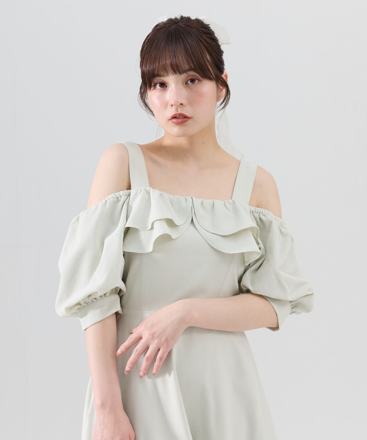 REDYAZEL「ショルダーリボンオフショルワンピース」|ワンピース|