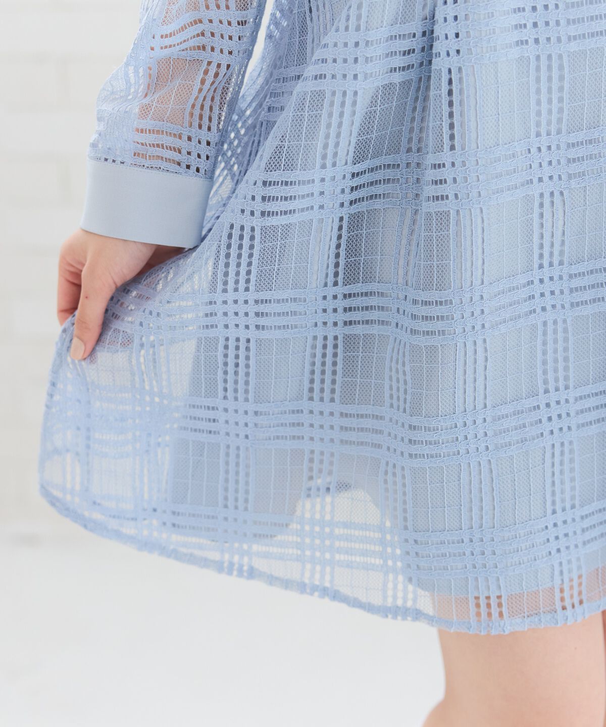 REDYAZEL「シアーチェックカーディガン＆ビスチェワンピースセット」|ワンピース|