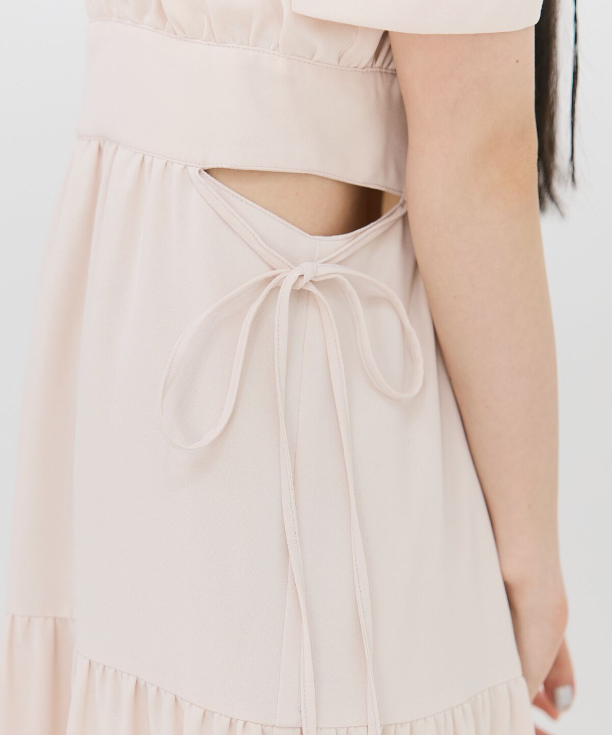 REDYAZEL「サイドリボンカットティアードワンピース」|ワンピース|