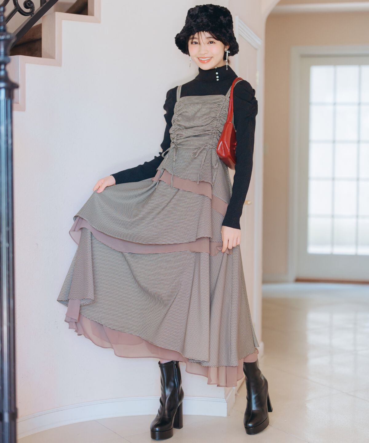 WILLSELECTION「ティアードギャザーキャミワンピース」|ワンピース|