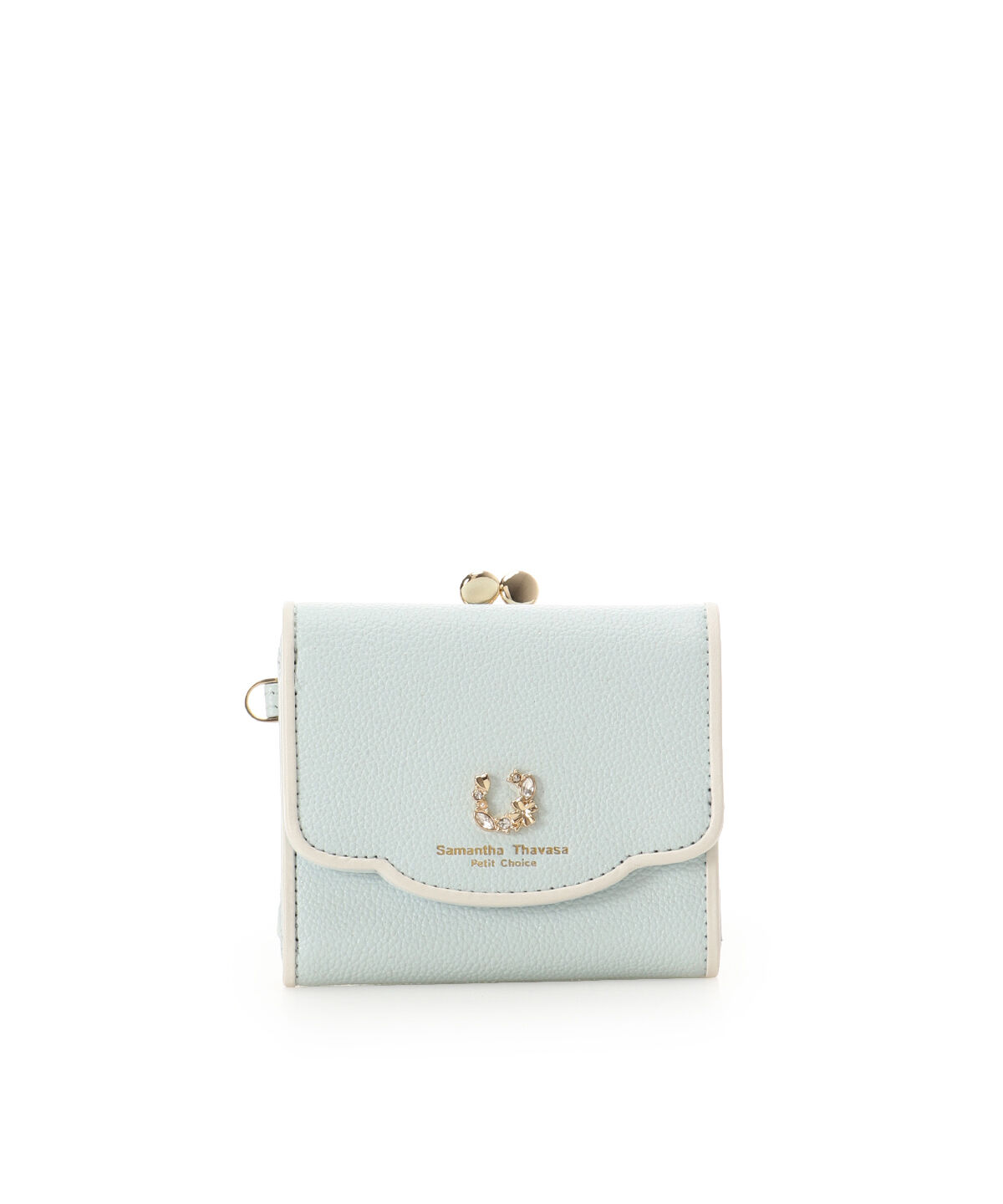 Samantha Thavasa Petit Choice「フープラインビジュー 折財布」|財布|ライトブルー